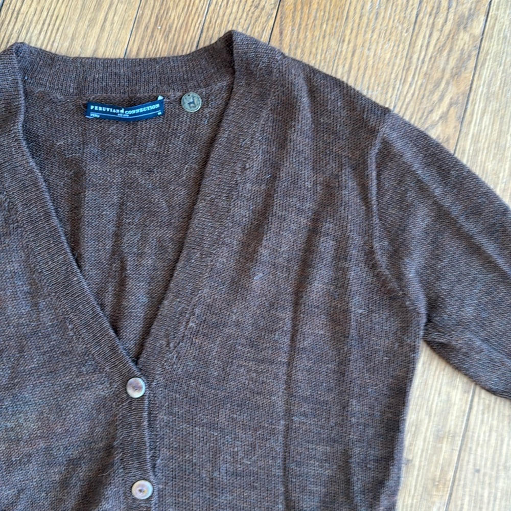 Peruvian Connection peplum cardigan